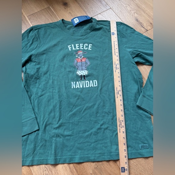 NWT Life is good “fleece navidad” Christmas shirt long sleeve XXL - Picture 4 of 5